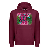 Burgundy stuck on you cactus Premium Hoodie - BarkalooDesign