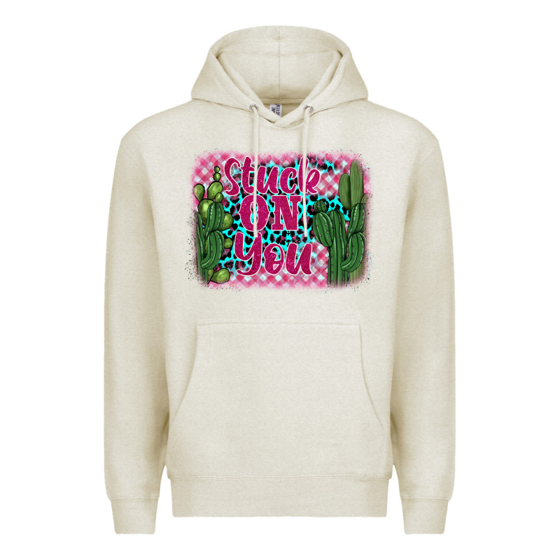 Stuck On You Cactus Premium Hoodie by BarkalooDesign | Teevron