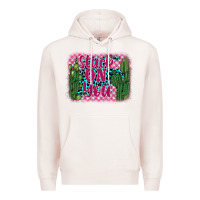 Pale Pink stuck on you cactus Premium Hoodie - BarkalooDesign