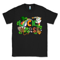 Black lucky nurse St. Patrick's Day Classic Tee - FaDigitalArtStudio