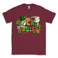 Burgundy lucky nurse St. Patrick's Day Classic Tee - FaDigitalArtStudio