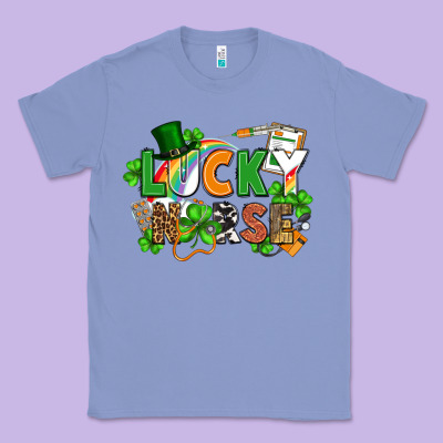 Lucky Nurse St. Patrick's Day Classic Tee Designed By Fadigitalartstudio