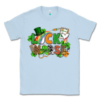 Dusty Blue lucky nurse St. Patrick's Day Classic Tee - FaDigitalArtStudio