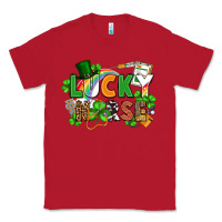 Red lucky nurse St. Patrick's Day Classic Tee - FaDigitalArtStudio