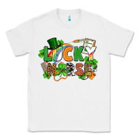 White lucky nurse St. Patrick's Day Classic Tee - FaDigitalArtStudio