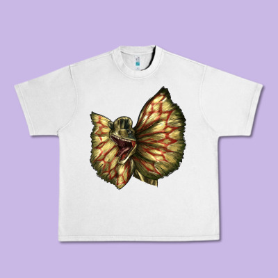 Dilophosaurus Face Urban Heavy Tee Designed By Lillyallendesigns