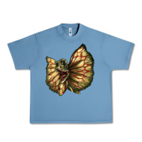 Pebble Blue dilophosaurus face Urban Heavy Tee - LillyAllenDesigns