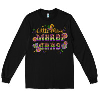 Black little miss mardi gras Long Sleeve Tee - Artiststas