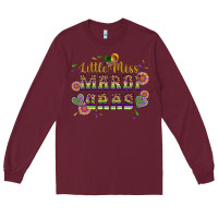 Burgundy little miss mardi gras Long Sleeve Tee - Artiststas