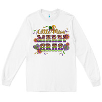 White little miss mardi gras Long Sleeve Tee - Artiststas