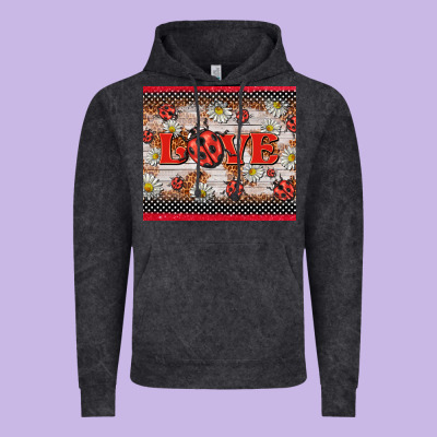 Love Ladybug Vintage Hoodie Designed By Barkaloodesign