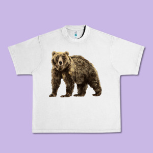 Brown Bear Urban Heavy Tee Designed By Lillyallendesigns