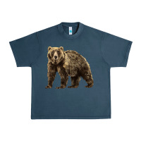 Midnight Navy Brown Bear Urban Heavy Tee - LillyAllenDesigns
