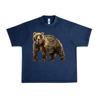 Navy Brown Bear Urban Heavy Tee - LillyAllenDesigns
