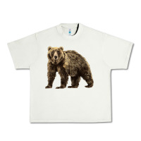 Pistachio Brown Bear Urban Heavy Tee - LillyAllenDesigns