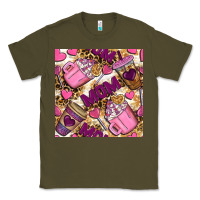 Army Green mom coffee cups with leopard seamless pattern bbs Classic Tee - BundleAndBundleShop