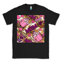 Black mom coffee cups with leopard seamless pattern bbs Classic Tee - BundleAndBundleShop