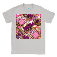 Moon Dust mom coffee cups with leopard seamless pattern bbs Classic Tee - BundleAndBundleShop