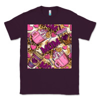 Plum mom coffee cups with leopard seamless pattern bbs Classic Tee - BundleAndBundleShop