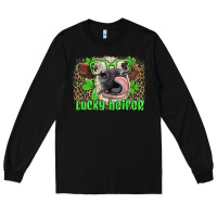 Black lucky heifer with glasses st patricks Long Sleeve Tee - Artiststas