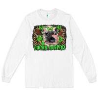 White lucky heifer with glasses st patricks Long Sleeve Tee - Artiststas