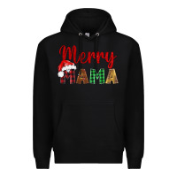 Black merry mama Premium Hoodie - BarkalooDesign