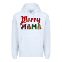 White merry mama Premium Hoodie - BarkalooDesign