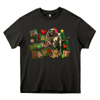 Asphalt Fa La La Trex Christmas Heavy Core Tee - FaDigitalArtStudio