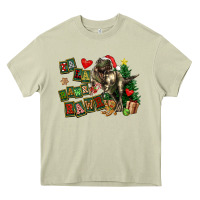 Mossy Fa La La Trex Christmas Heavy Core Tee - FaDigitalArtStudio