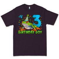 Plum birthday boy frog age 3 Premium Tee - LillyAllenDesigns