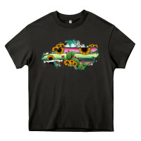 Asphalt North Carolina Map Sunflower Cactus Serape Heavy Core Tee - RanaPortraitStore