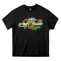 Black North Carolina Map Sunflower Cactus Serape Heavy Core Tee - RanaPortraitStore