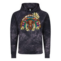 Cloud Black scottish calf rainbow Vintage Hoodie - BarkalooDesign
