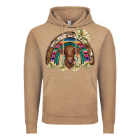 Vintage Coffee scottish calf rainbow Vintage Hoodie - BarkalooDesign