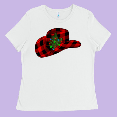 Cowboy Christmas Ladies Tee Designed By Cowhidedigitalart