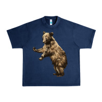 Navy Brown Bear Cub Urban Heavy Tee - LillyAllenDesigns