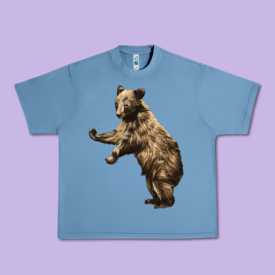 Brown Bear Cub Urban Heavy Tee Designed By Lillyallendesigns