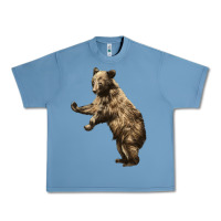 Pebble Blue Brown Bear Cub Urban Heavy Tee - LillyAllenDesigns