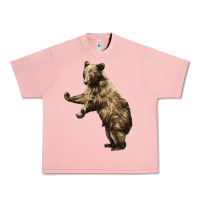 Salmon Brown Bear Cub Urban Heavy Tee - LillyAllenDesigns
