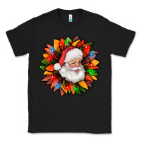 Black santa claus with sunflower christmas bbs Classic Tee - BundleAndBundleShop