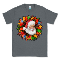 Charcoal Heather santa claus with sunflower christmas bbs Classic Tee - BundleAndBundleShop