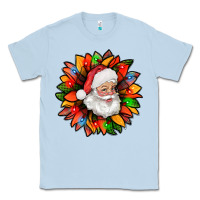 Dusty Blue santa claus with sunflower christmas bbs Classic Tee - BundleAndBundleShop