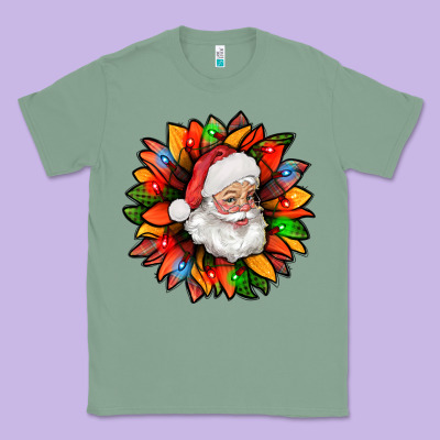 Santa Claus With Sunflower Christmas Bbs Classic Tee Designed By Bundleandbundleshop