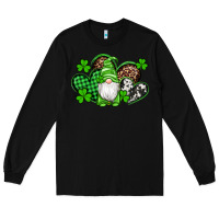 Black st patricks day gnome with western hearts Long Sleeve Tee - Artiststas