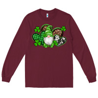 St Patricks Day Gnome With Western Hearts Long Sleeve Tee | Teevron