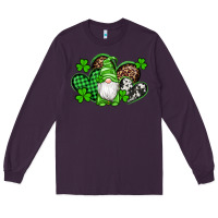 Plum st patricks day gnome with western hearts Long Sleeve Tee - Artiststas