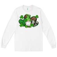 White st patricks day gnome with western hearts Long Sleeve Tee - Artiststas