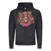Vintage Black pink floral baby goat rainbow Vintage Hoodie - BarkalooDesign