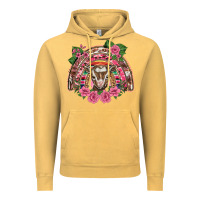 Vintage Mustard pink floral baby goat rainbow Vintage Hoodie - BarkalooDesign