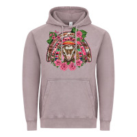 Vintage Zinc pink floral baby goat rainbow Vintage Hoodie - BarkalooDesign